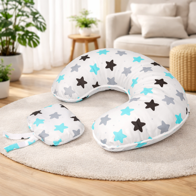 COUSSIN-D'ALLAITEMENT-BEIGNET-etoile-turquoise