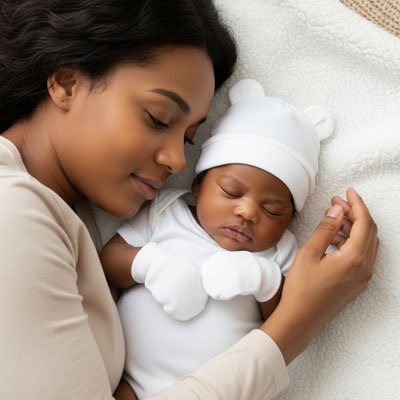 Bonnet-bebe-maman-bebe-dorment