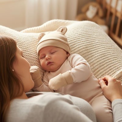 Bonnet-bebe-maman-face-a-face-bebe