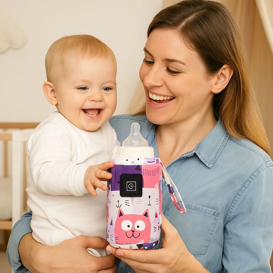 Chauffe-biberon-étui​-Touptie-mamaan-bebe-content
