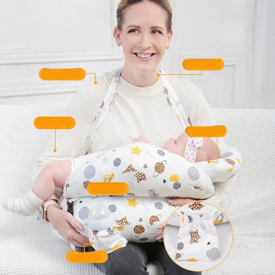 Coussin d’allaitement ceinture | Dossier et mini-pad | Lune Jaune