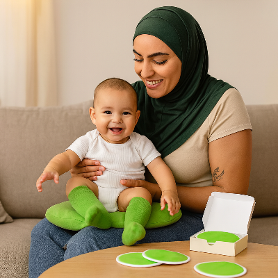 coussinets-d'allaitement lavables-JADE-chine-vert-pâle-mama-bebe-maghreb